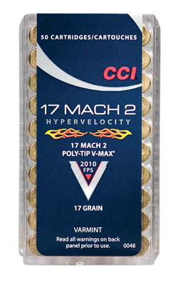 CCI 17 Mach 2 V-Max 17Gr 50Rds