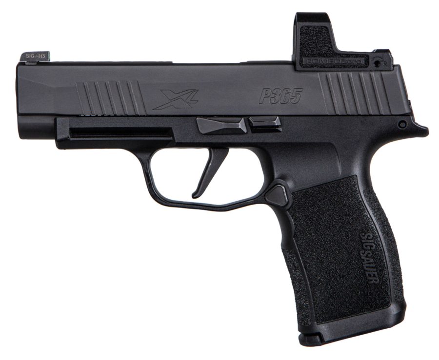 Image shows our Sig Sauer P365 XL 9mm With RomeoZero sights.