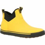 Yellow Rocky Waterproof Deck Boots with black soles.