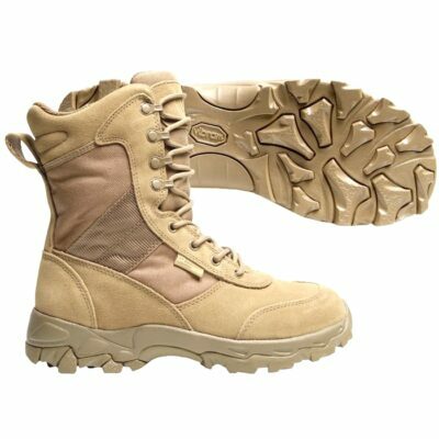 Image of Blackhawk Desert Ops Boots. These boots are Desert Tan and the image shows the side profile and traction provided with this boot.