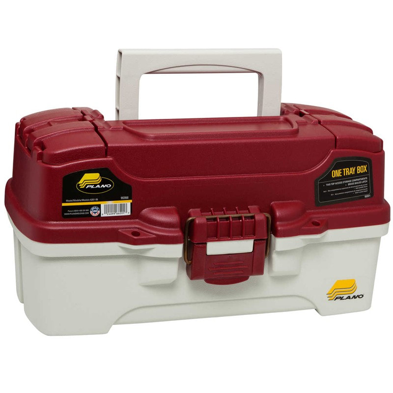 Plano One Tray Tackle Box Red/White - Mel's Outdoors