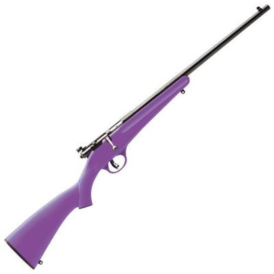 Savage Rascal Youth Bolt Action Rifle .22 S/L/LR 16.125" Barrel 1 Shot Adjustable Peep Sight Purple Synthetic Stock Blued Finish