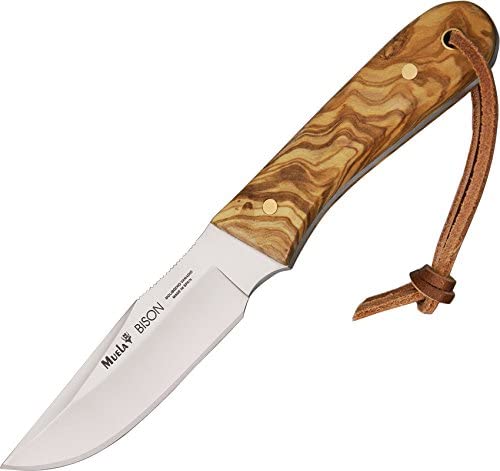 MUELA BISON HUNTING KNIFE OLIVE WOOD HANDLE