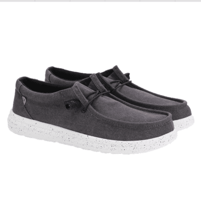 Side view of Lamo Footwear Paul style shoe in Charcoal Grey.