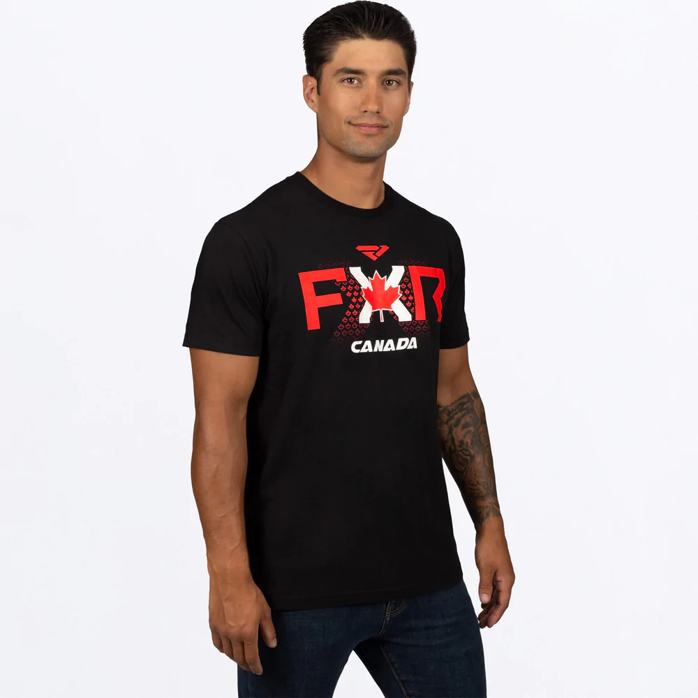 FXR International Race Tee - Black mens fit from front