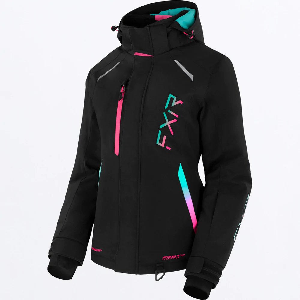 FXR Women’s Pulse Jacket from the front pink