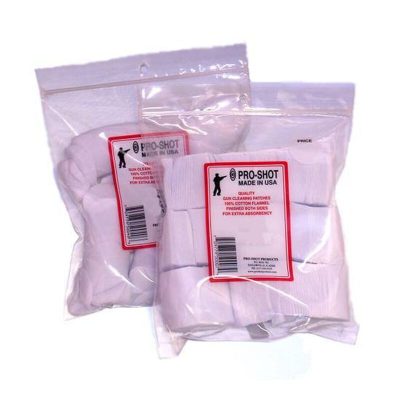 Pro-Shot .270-.38 Caliber Cotton Cleaning Patches 2" 250 Count