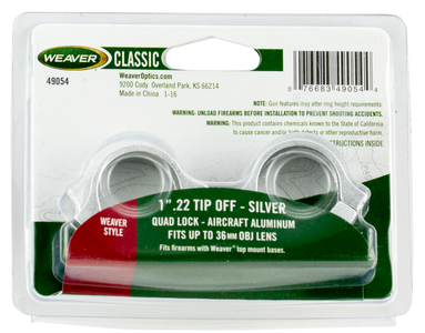 Weaver Quad Lock 1 Rings Med-Silver - Mel's Outdoors