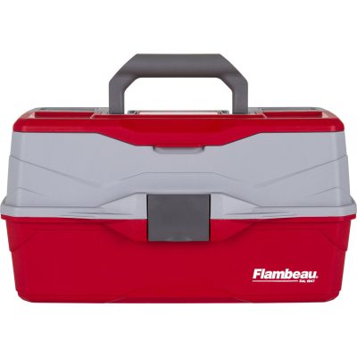FlamBeau 3-Tray Red/Grey Tackle Box