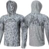 Fishoholic UPF50+ Long Sleeve Mesh Hoodie from the front ad back