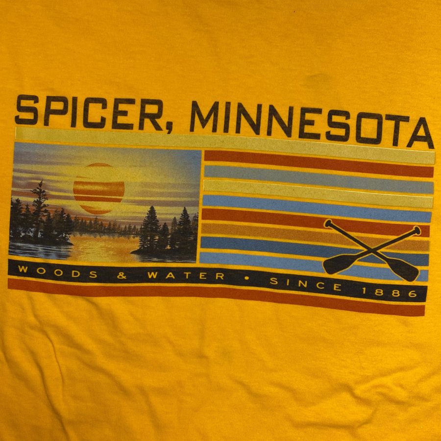 Spicer Minnesota Woods & Paddles T-Shirt in Gold