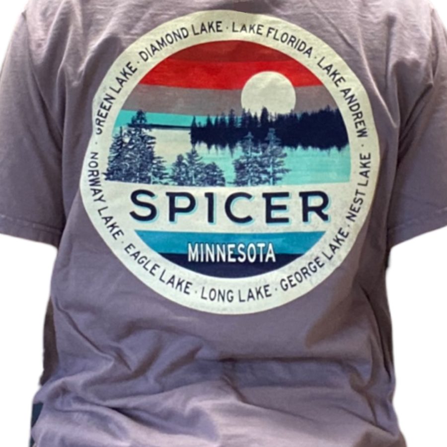 Spicer shirt amethyst from the back