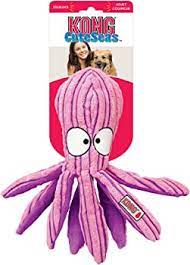KONG CuteSeas Octopus Dog Toy Pink Purple