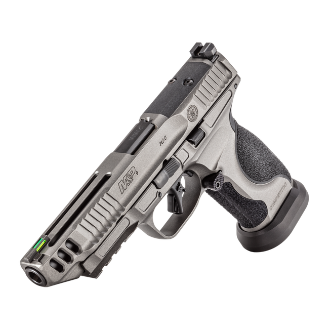 Smith and Wesson M and P9 2.0 Competitor 9mm 5in. BBL 13199 from the front left