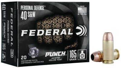 Federal Personal Defense Punch 40 S&W 165 Grain