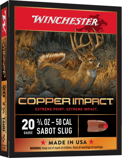 Winchester 20 Gauge 2.75" Copper Impact Slugs