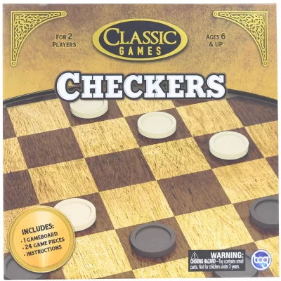Classic Games Wood Checkers Set