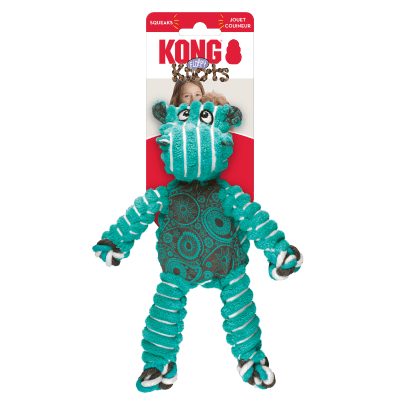 KONG FLOPPY KNOTS HIPPO SMALL NKF34 GREEN