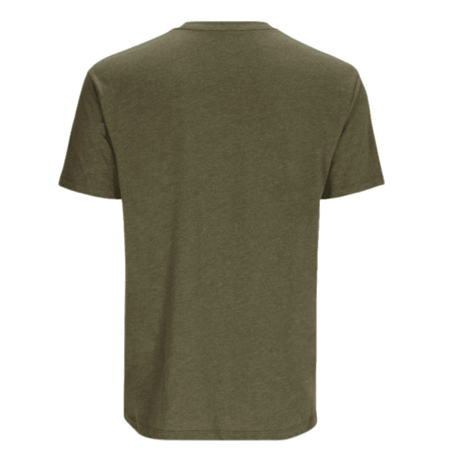 SIMMS MENS FLY PATCH T-SHIRT MILITARY HEATHER