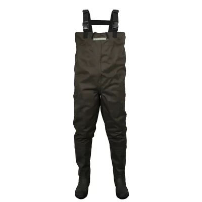 BACKWATER 2-PLY RUBBER CLEATED BOOTFOOT CHEST WADER