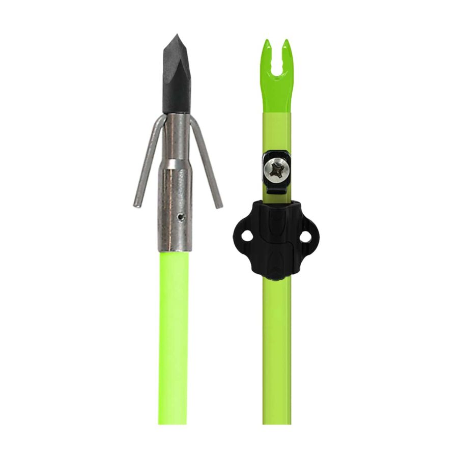 Muzzy Classic Chartreuse Bowfishing Arrow W/ Gar Point