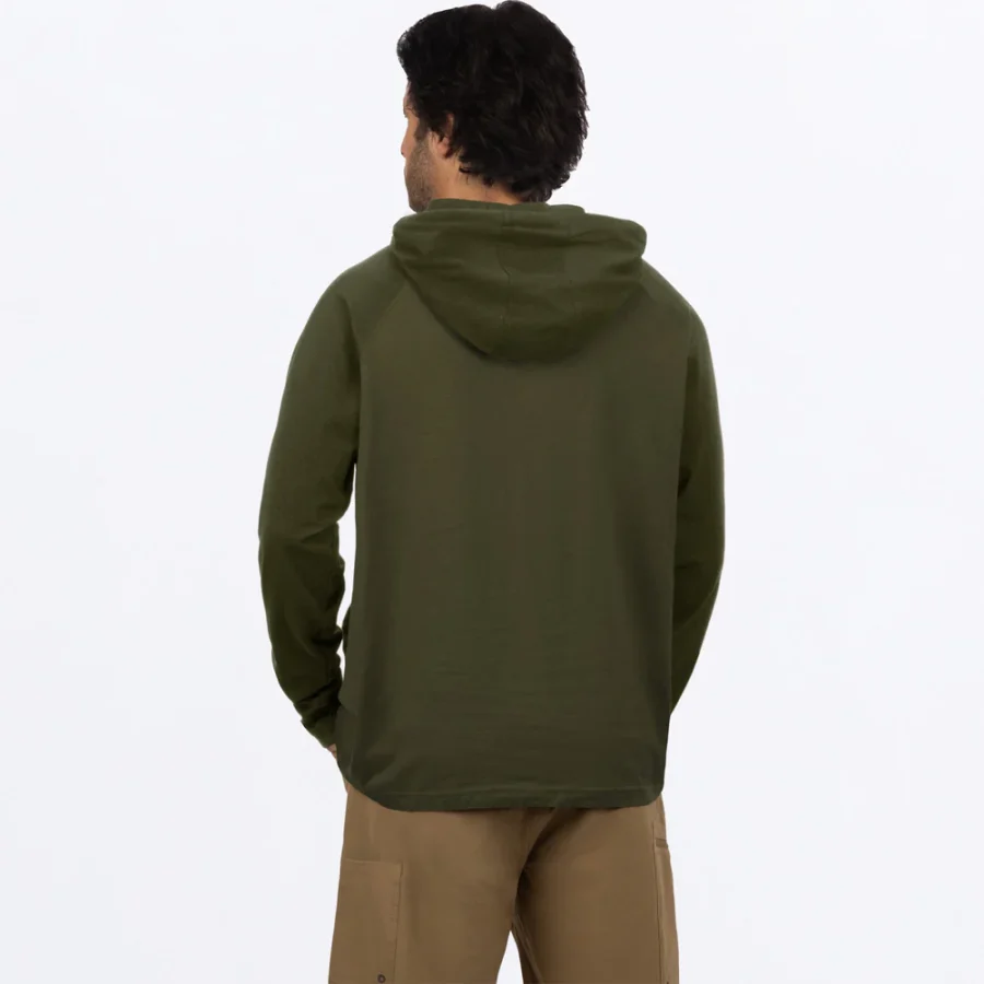 FXR Men's Trainer Premium Light Hoodie Army & Stone