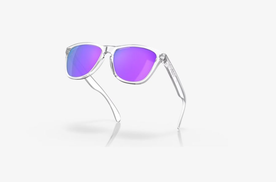 Frogskins Prizm Violet Lenses Polished Clear Frame