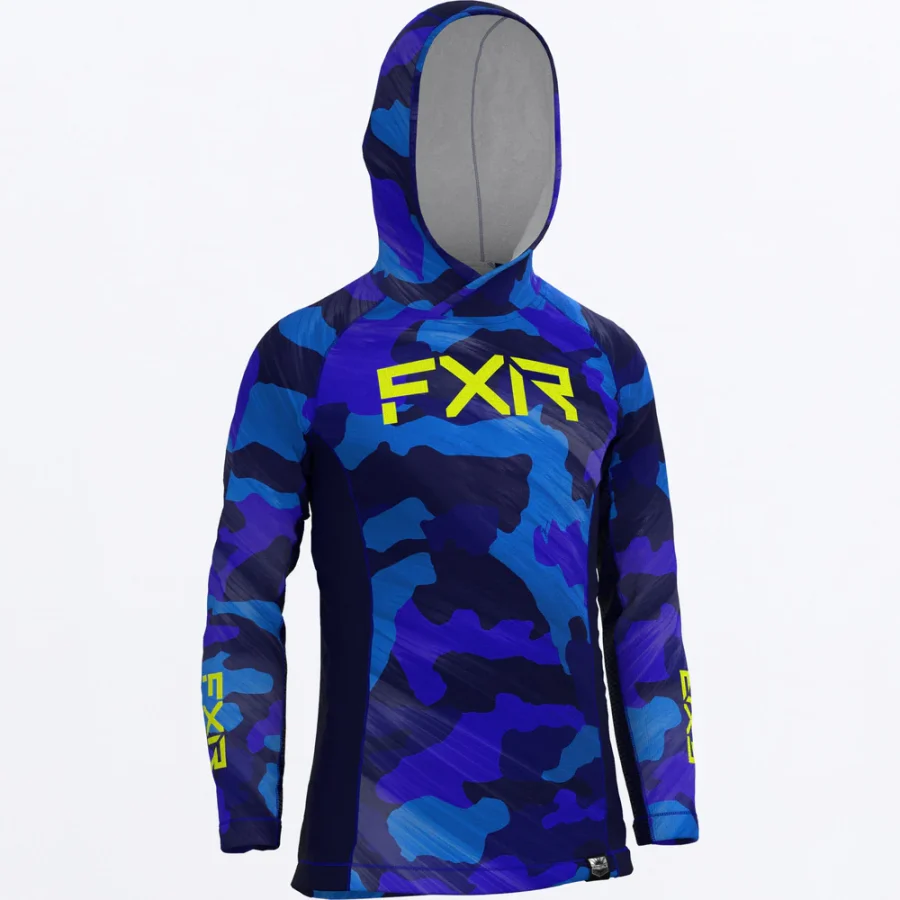 FXR Youth Blue Camo Hoodie