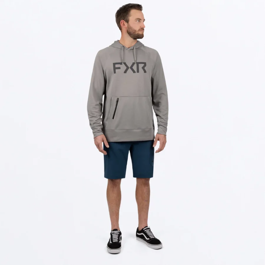 FXR Men's UPF Pilot Hoodie Stone & Asphalt