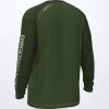 Men's FXR Derby Air UPF Long-Sleeve, Army & White