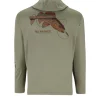 SIMMS MEN'S TECH HOODY ARTIST SERIES WILLOW WALLEYE LARGE 13521-1309-40
