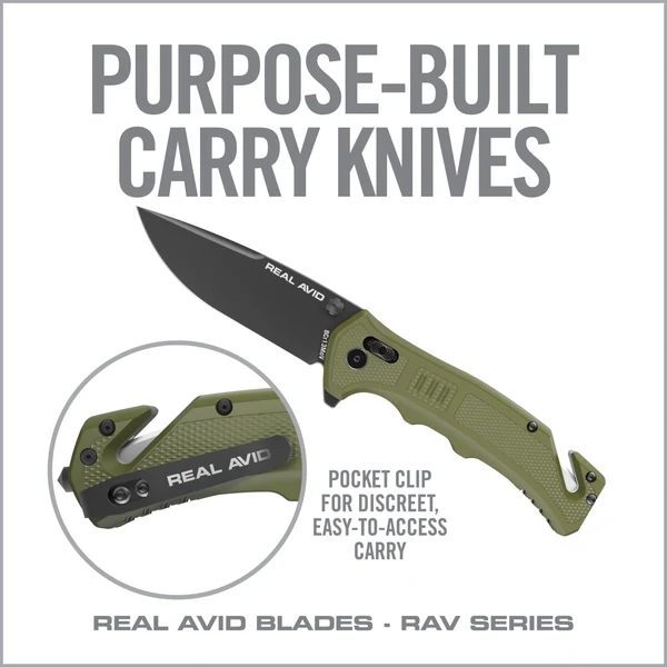 Real Avid Born Ready Spring Assist Pocket Knife AVRAV4 Real Avid Born Ready Spring Assist Pocket Knife AVRAV4